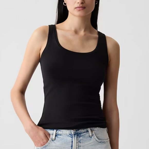 NWT Gap Modern Tank Top Black Womens size Small Tall - Picture 1 of 9